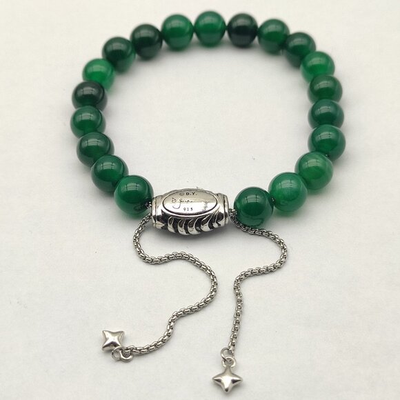 David Yurman 8MM retractable green agate series bracelet - Picture 8 of 8